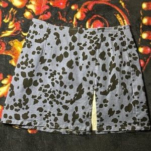 Urban Outfitters BDG blue cheetah print mini skirt